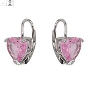 Cercei argint inima roz Thia