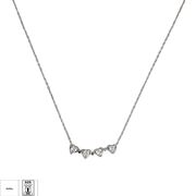 Lant argint trifoi si inima reversibil Lucky