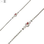 Bratara argint copii zirconii Red