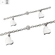 Bratara argint picior inimioare Hearts