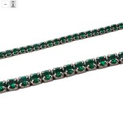 Bratara argint tennis zirconii Green