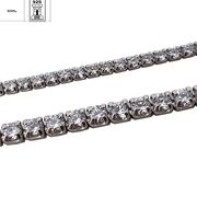 Bratara argint tennis zirconii White