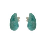 Cercei argint bombati Amazonit