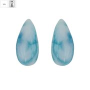 Cercei argint bombati Larimar