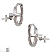 Cercei argint cruciulita Dios