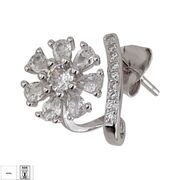 Cercei argint floare zirconii Zia