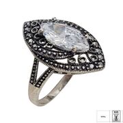 Inel argint elegant hematite Daly