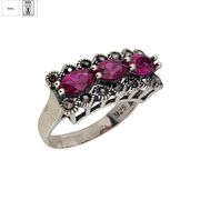 Inel argint elegant hematite Heya