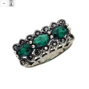 Inel argint elegant hematite Leya