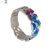 Inel argint multicolor email Frey