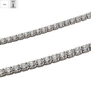 Lant argint tennis zirconii White