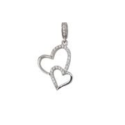 Pandantiv argint Duo heart