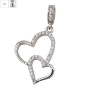 Pandantiv argint Duo heart