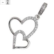 Pandantiv argint Duo heart