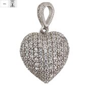 Pandantiv argint inima zirconii Stone