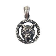 Pandantiv argint innegrit Wolf