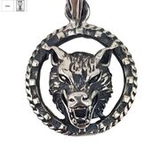 Pandantiv argint innegrit Wolf