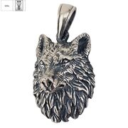 Pandantiv argint masiv Wolf