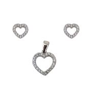 Set argint delicat zirconii Herat