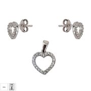 Set argint delicat zirconii Herat