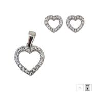 Set argint delicat zirconii Herat