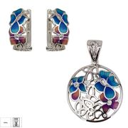 Set argint multicolor email Frey