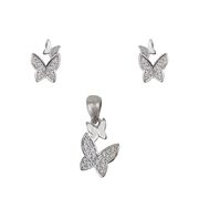 Set argint zirconii fluturi Doris