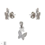 Set argint zirconii fluturi Doris