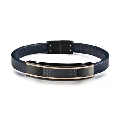 Bratara bleumarin, Santa Barbara Polo, pentru barbati, din piele, SBJ.6.1009.04