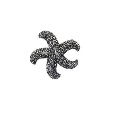 Brosa argint stea de mare marcasite Kasia