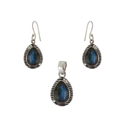 Set argint Selena cu labradorit