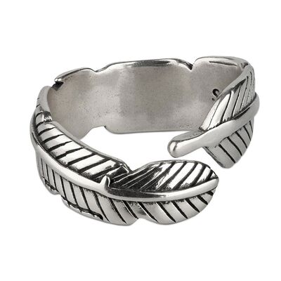 Inel argint pana vintage reglabil