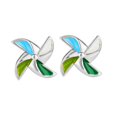 Cercei argint copii morisca cu email multicolor