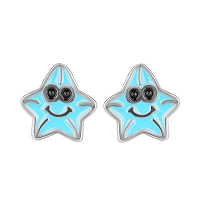 Cercei argint copii smiling star