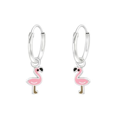 Cercei argint copii flamingo