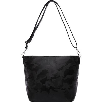 Poseta neagra din piele ecologica Diana