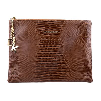 Plic cafeniu supradimensionat Daniel Klein Croco din piele ecologica