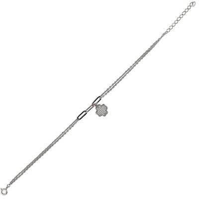 Bratara argint  dubla trifoi Harlow