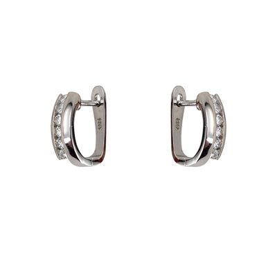 Cercei argint simpli cu zirconiu Lorelei