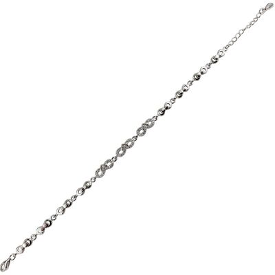 Bratara argint infinit cu zirconii Infinity