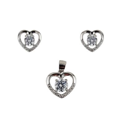 Set argint inimioara cu zirconii Kailani