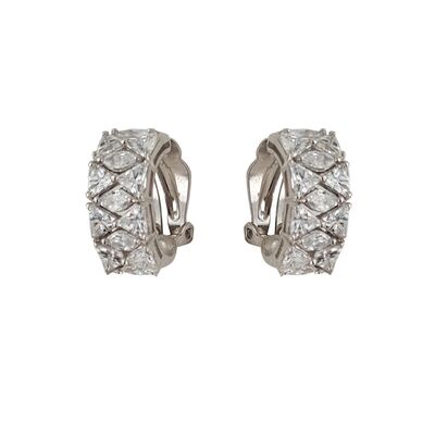 Cercei argint eleganti Thia cu zirconiu alb