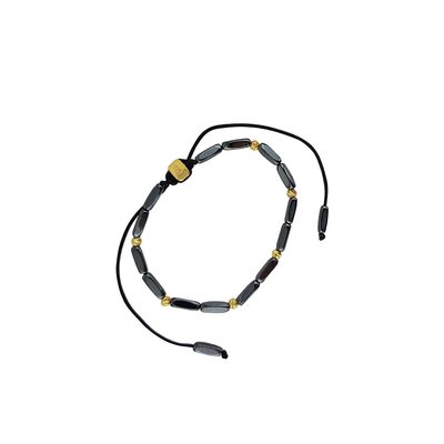 Bratara argint snur cu hematite Kalani