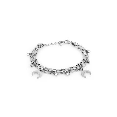 Bratara argintie, Freelook, pentru dama, din otel inoxidabil, FRJ.3.3043-1