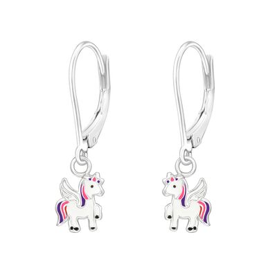 Cercei argint copii Pegas cu email