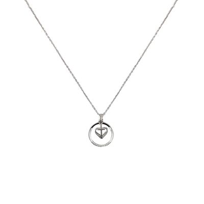 Lant argint cu pandantiv inima