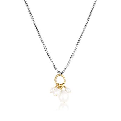 Lant argintiu, Freelook, pentru dama, din otel inoxidabil, FRJ.3.6014-2