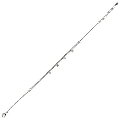 Bratara argint semitennis Thia