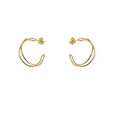 Cercei argint rotunzi auriu  Thia