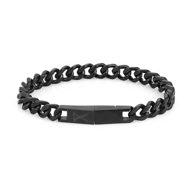 Bratara neagra, Santa Barbara Polo, pentru barbati, din otel inoxidabil, SBJ.6.2028-2